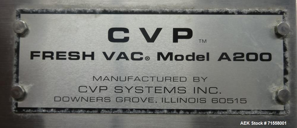 Used CVP Systems Model A-200 Modified Atmosphere Overhead Vacuum Bag Sealer