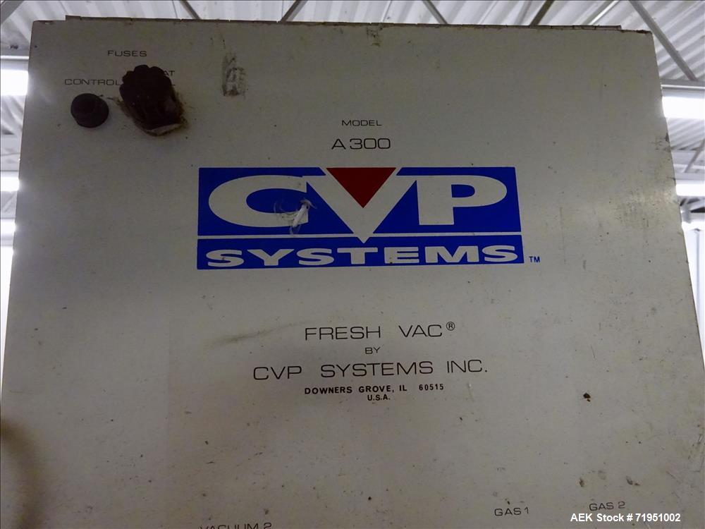 Used-CVP Systems A300 Modified Atmosphere (Map) vacuum bag sealer. Seal area: up to 32" in Length; up to 1" in Width. Equipp...