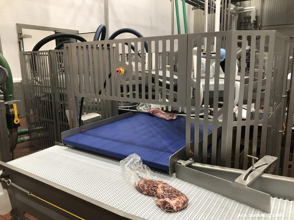 Used Flexopack IV450 Rotary Vacuum Sealer with iShrink Tunnel – Meat Packaging