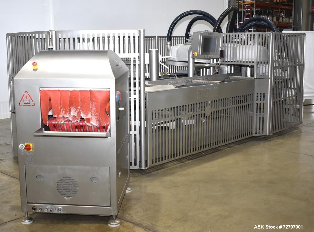 Used Flexopack IV450 Rotary Vacuum Sealer with iShrink Tunnel – Meat Packaging