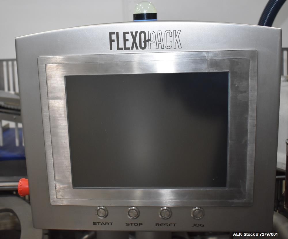 Used Flexopack IV450 Rotary Vacuum Sealer with iShrink Tunnel – Meat Packaging