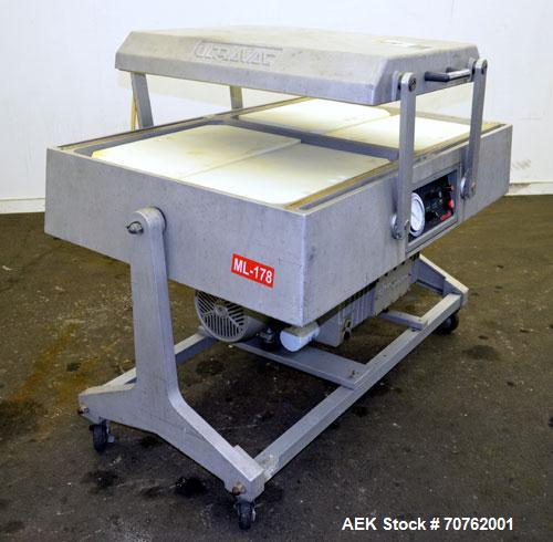 Used Koch Packaging Model Ultravac 2100-A Double Chamber Vacuum Packaging Machine. Up to 15,000 4” x 6” packages per eight hour shift. Each chamber 30.9” wide x 26.6” long x 8” deep. Includes a Busch...