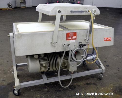 Used Koch Packaging Model Ultravac 2100-A Double Chamber Vacuum Packaging Machine. Up to 15,000 4” x 6” packages per eight hour shift. Each chamber 30.9” wide x 26.6” long x 8” deep. Includes a Busch...