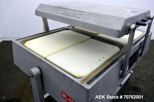 Used Koch Packaging Model Ultravac 2100-A Double Chamber Vacuum Packaging Machine. Up to 15,000 4” x 6” packages per eight hour shift. Each chamber 30.9” wide x 26.6” long x 8” deep. Includes a Busch...