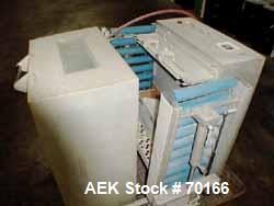 Used Multivac Vacuum Pouch Packaging Machine, Model AGV. 14" wide x 28" long, includes adjustable height infeed and discharge roller conveyor accepts pouch up to 15" tall. 24-1/2" seal jaw. Includes ...
