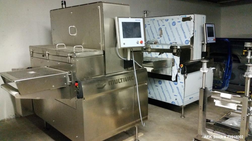 Unused- Multivac Vacuum Operated Robot Handling Sealer, Model H050. Enclosure: Type 1, enclosure IP rating: IP 65, max. voltage: 208Y V frequency: 60 Hz, phases: 3, total FLA: 37.5 FLA. Largest motor...