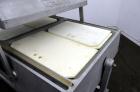 Used Koch Packaging Model Ultravac 2100-A Double Chamber Vacuum Packaging Machine. Up to 15,000 4” x 6” packages per eight hour shift. Each chamber 30.9” wide x 26.6” long x 8” deep. Includes a Busch...