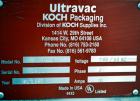 Used Koch Packaging Model Ultravac 2100-A Double Chamber Vacuum Packaging Machine. Up to 15,000 4” x 6” packages per eight hour shift. Each chamber 30.9” wide x 26.6” long x 8” deep. Includes a Busch...