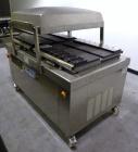 Used Multivac Dual Chamber Vacuum Packaging Machine, model C500, stainless steel. Packaging speed 2 to 3 cycles per minute. Chamber depth 750mm, sealbar configurations 2 x 650mm per sealing chamber. ...