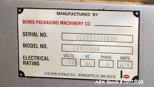 Used Bemis Packaging Machinery Model 1575G188
