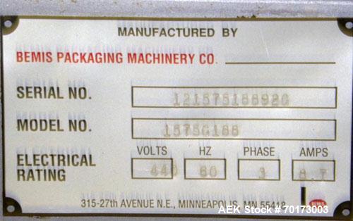 Used- Bemis Packaging Machinery Model 1575G188
