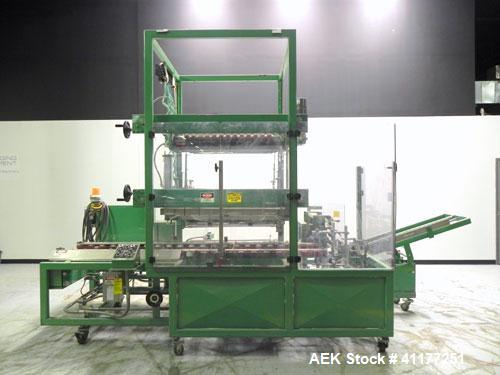 Used K&R Equipment Model PBI-AT 32 Case Erector and Bag Inserter. Capable of speeds up to 12 cases per minute. Has a case size range: 12" to 16" (length), 9" to 16" (width), 6" to 18" (depth). Maximu...