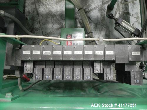 Used K&R Equipment Model PBI-AT 32 Case Erector and Bag Inserter. Capable of speeds up to 12 cases per minute. Has a case size range: 12" to 16" (length), 9" to 16" (width), 6" to 18" (depth). Maximu...