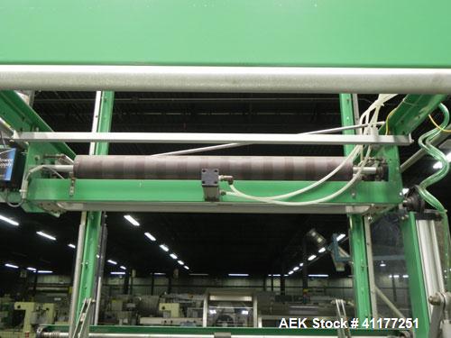 Used K&R Equipment Model PBI-AT 32 Case Erector and Bag Inserter. Capable of speeds up to 12 cases per minute. Has a case size range: 12" to 16" (length), 9" to 16" (width), 6" to 18" (depth). Maximu...