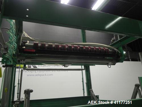 Used K&R Equipment Model PBI-AT 32 Case Erector and Bag Inserter. Capable of speeds up to 12 cases per minute. Has a case size range: 12" to 16" (length), 9" to 16" (width), 6" to 18" (depth). Maximu...