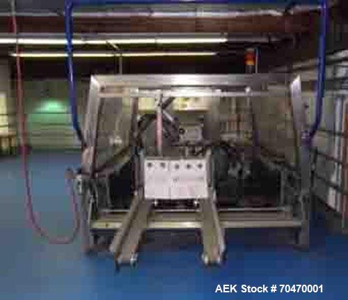Used OK International SL220 Bag In Box Line capable of speeds up to 18 cases per minute.Line consists of an OK International Superform 2 case erector, Superliner SL220 bag maker/inserter,and an OK In...