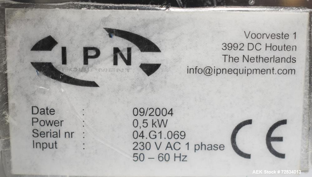 Used-IPN (Scholle) Bag in box filler with applicator closer. Table top design. Serial# 04.G1.069.