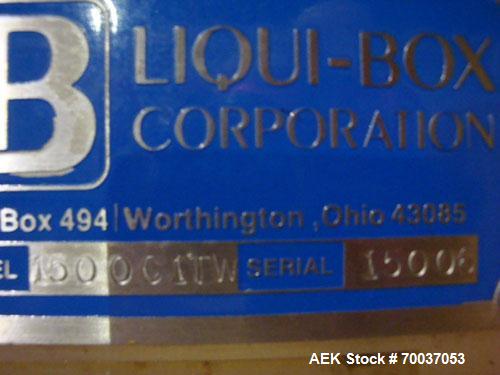 Used LiquiBox (DuPont) BIB Filler. Strip fed bag filler with OxEvac system is designed to fill one to five gallon bags used in the wine, juice, beverage and other oxygen sensitive products. A carton ...
