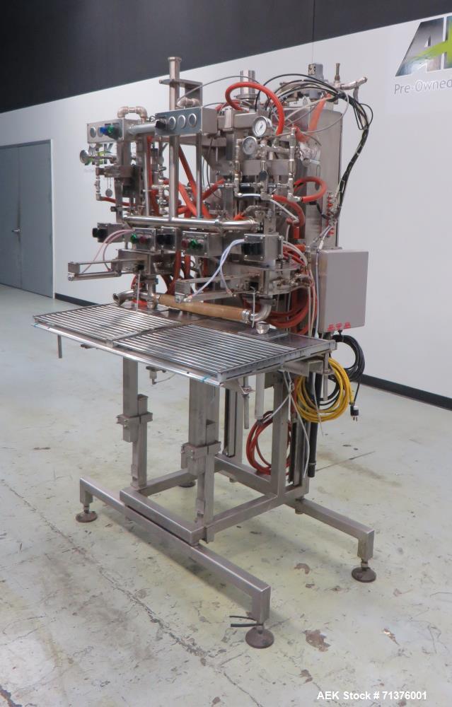 Used Scholle Corporation Double-Headed Semi-Automatic Aseptic Bag Filler