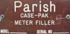 Used Parish Case-Pak meter filler, model M125, 304 stainless steel. Capacity one gallon to six gallon bags. Designed to automatically fill predetermined volumes of liquid products into polyethylene b...