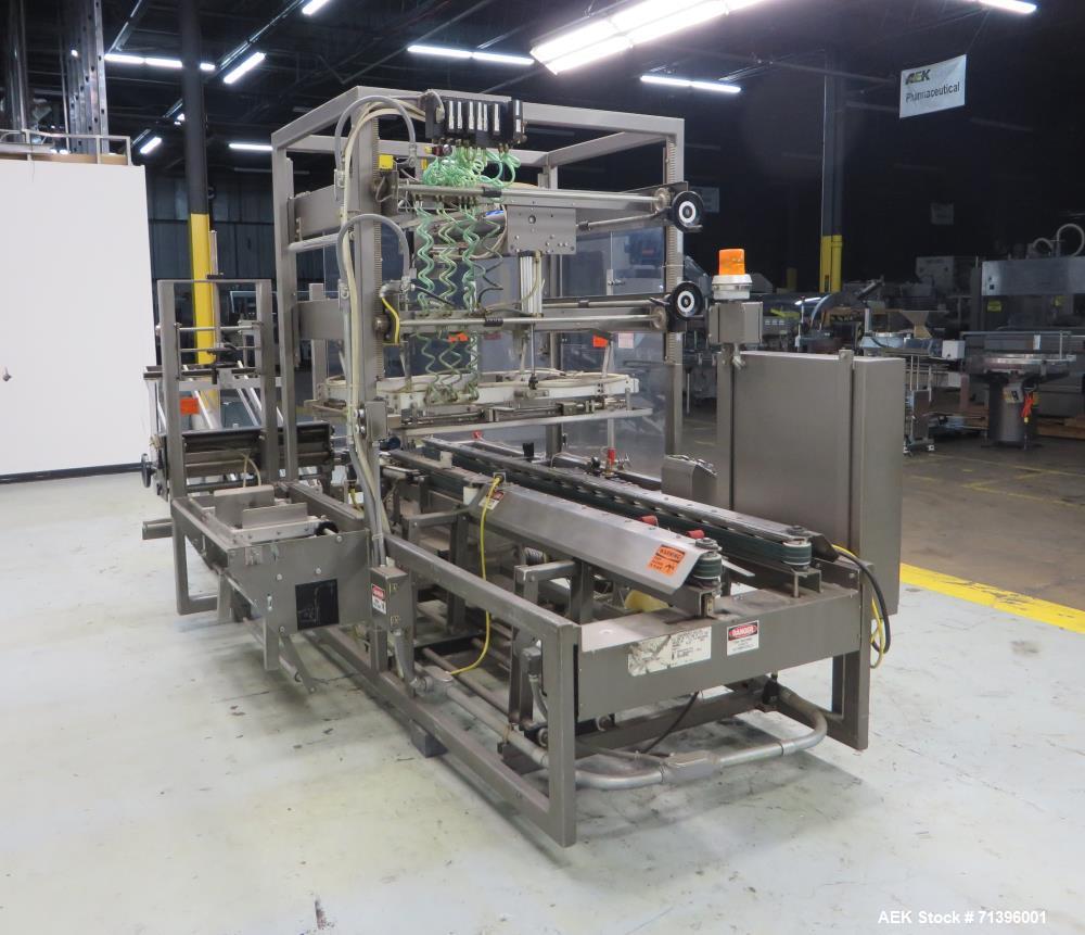 Used K&R Equipment Model PBI-AT 32 Case Erector And Poly Bag Inserter