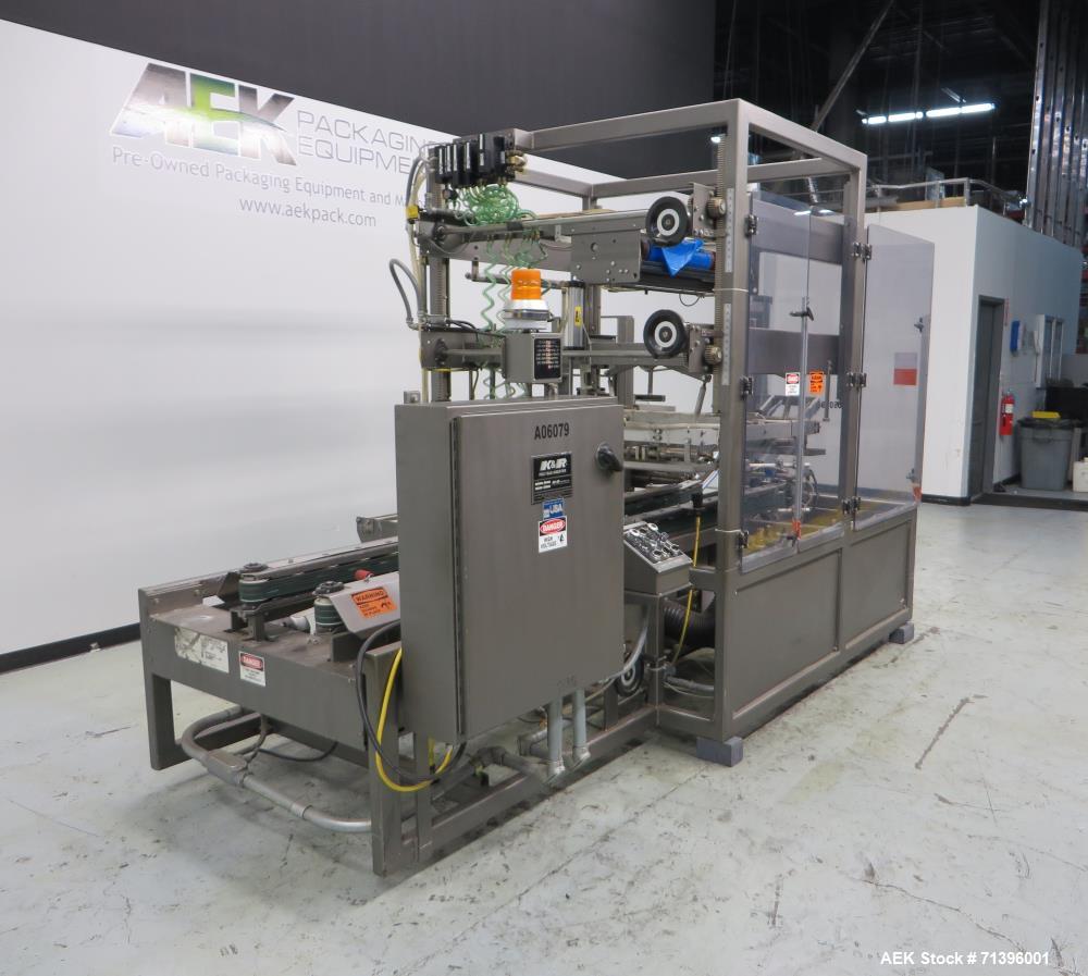 Used K&R Equipment Model PBI-AT 32 Case Erector And Poly Bag Inserter