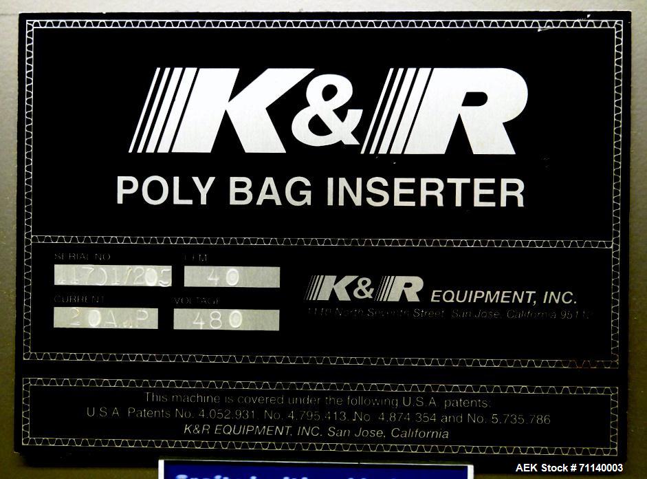 Used- K&R Model PBI Case Erector and Poly Bag Inserter