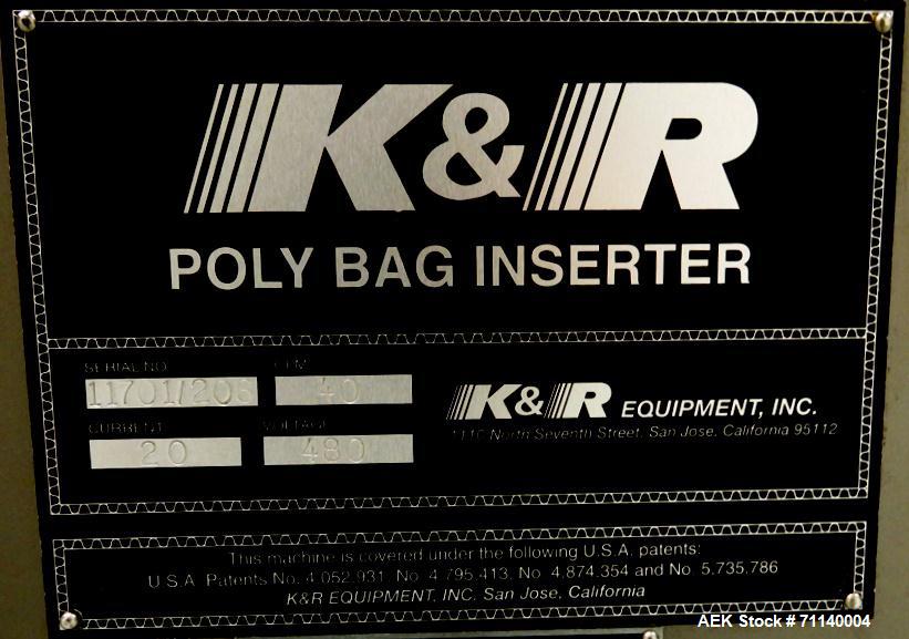 Used K&R Model PBI Case Erector and Poly Bag Inserter
