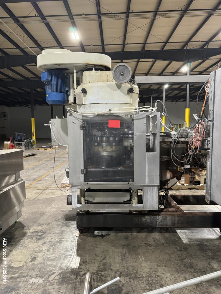 Used KHS/SEN HW60 Rotary Filler with Pneumatic Scale (Angelus) Model 120L Rotary 12 Head Can Seamer. Seamer is capable of speeds up to 1200 cans per minute (depending on application). Can size range:...