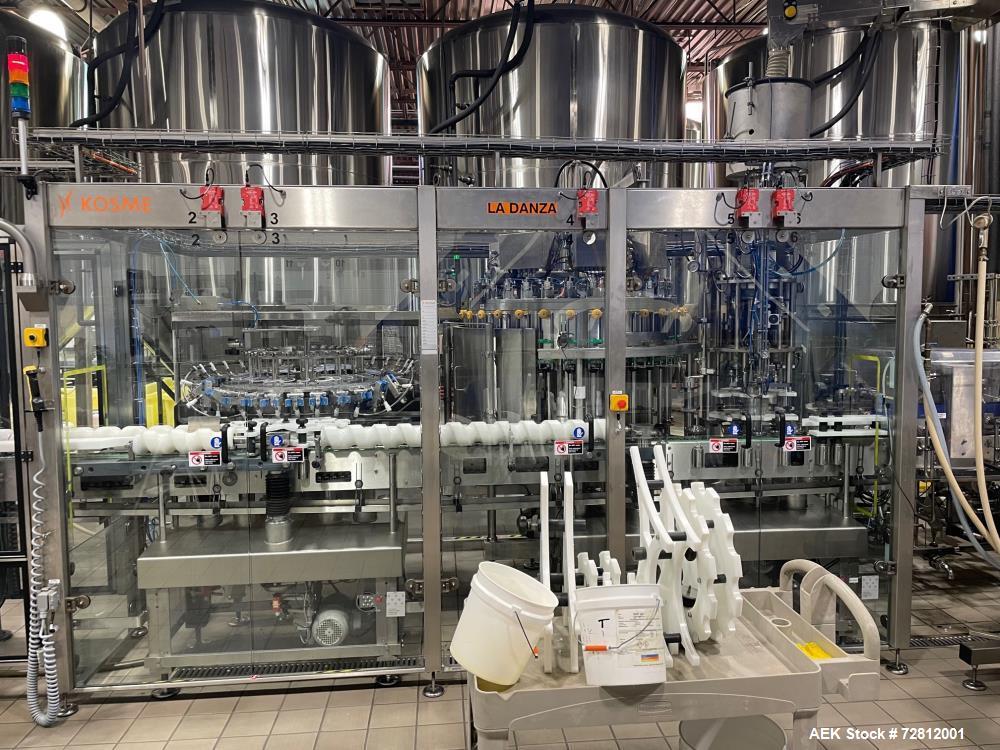 Krones/Kosme 30 Head Triblock Carbonated Beer Bottling Line