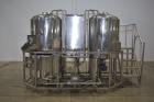 Used- Allied Beverage Tanks Complete 3.5 BBL S/S Brewhouse System . With 3.5 BBL Mash Tun/Brew Kettle. 32 in Interior Diamet...