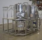 Used- Allied Beverage Tanks Complete 3.5 BBL S/S Brewhouse System . With 3.5 BBL Mash Tun/Brew Kettle. 32 in Interior Diamet...