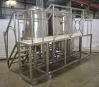 Used- Allied Beverage Tanks Complete 3.5 BBL S/S Brewhouse System . With 3.5 BBL Mash Tun/Brew Kettle. 32 in Interior Diamet...