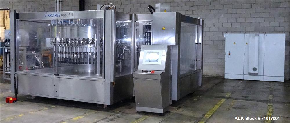 Used Krones Vacufill Bottled Water Beverage Rinser/Filler/Capper