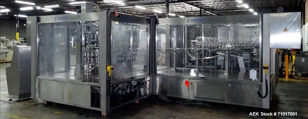 Used Krones Vacufill Bottled Water Beverage Rinser/Filler/Capper