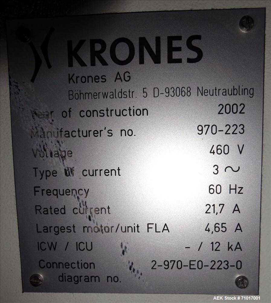 Used Krones Vacufill Bottled Water Beverage Rinser/Filler/Capper