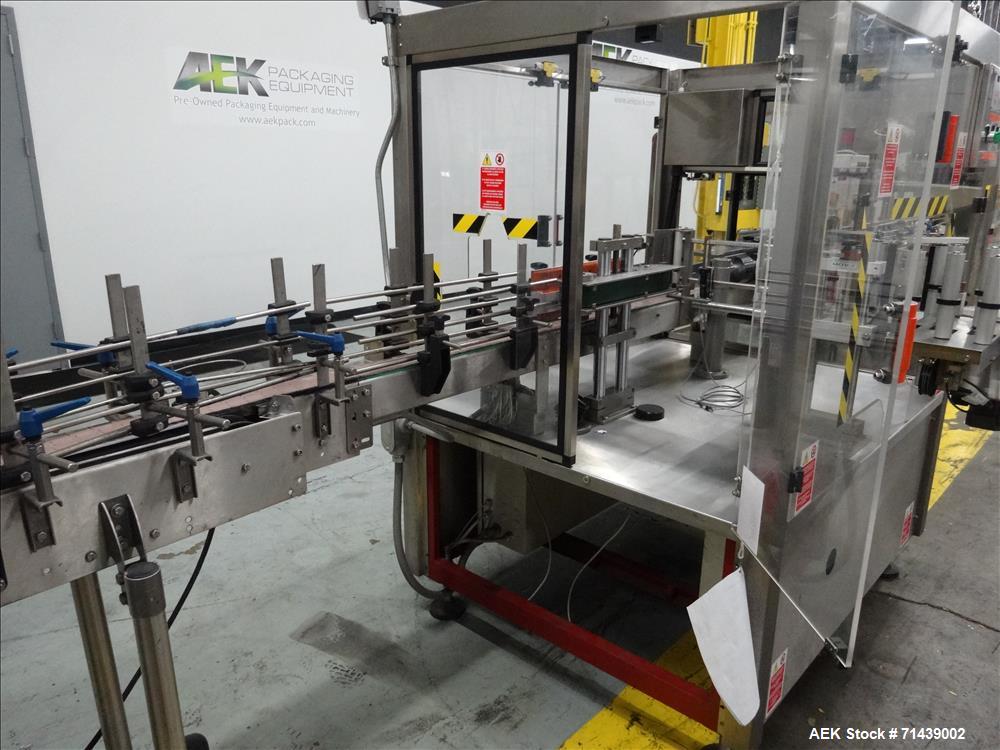 Used Sympac Model 16/16/4 Tribloc 16.9 oz Bottle Water Filling Line