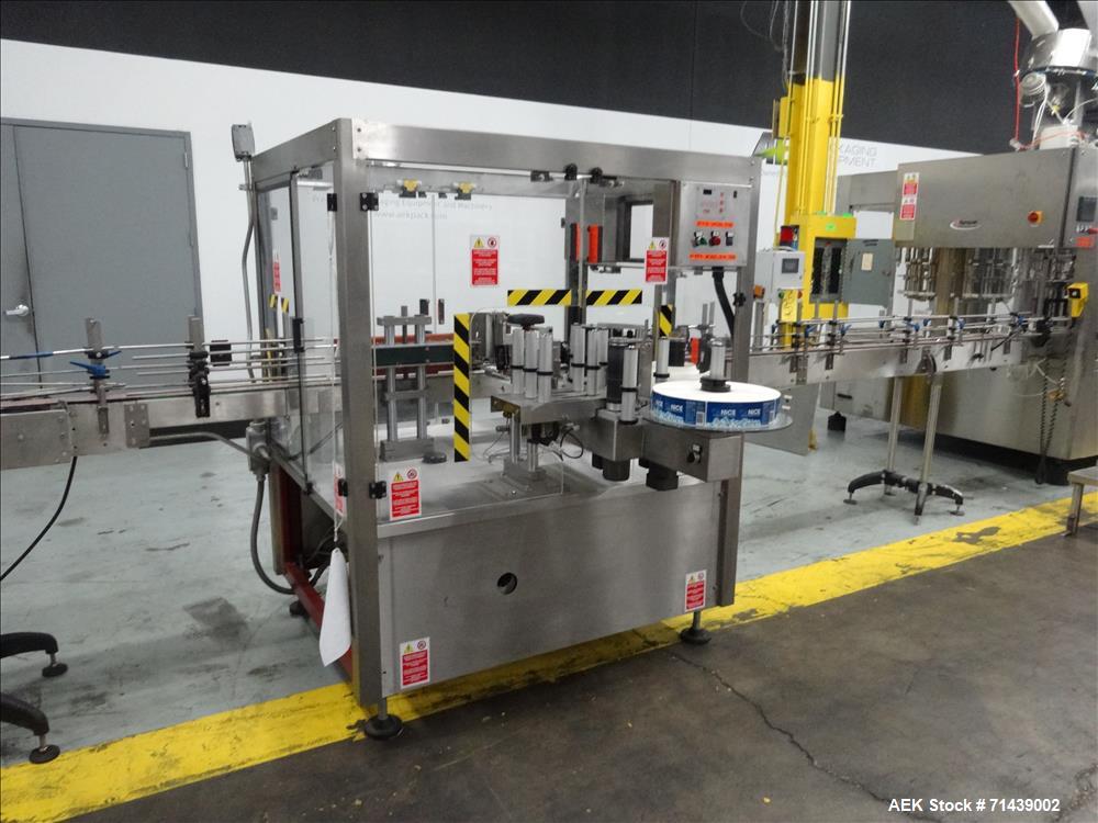 Used Sympac Model 16/16/4 Tribloc 16.9 oz Bottle Water Filling Line