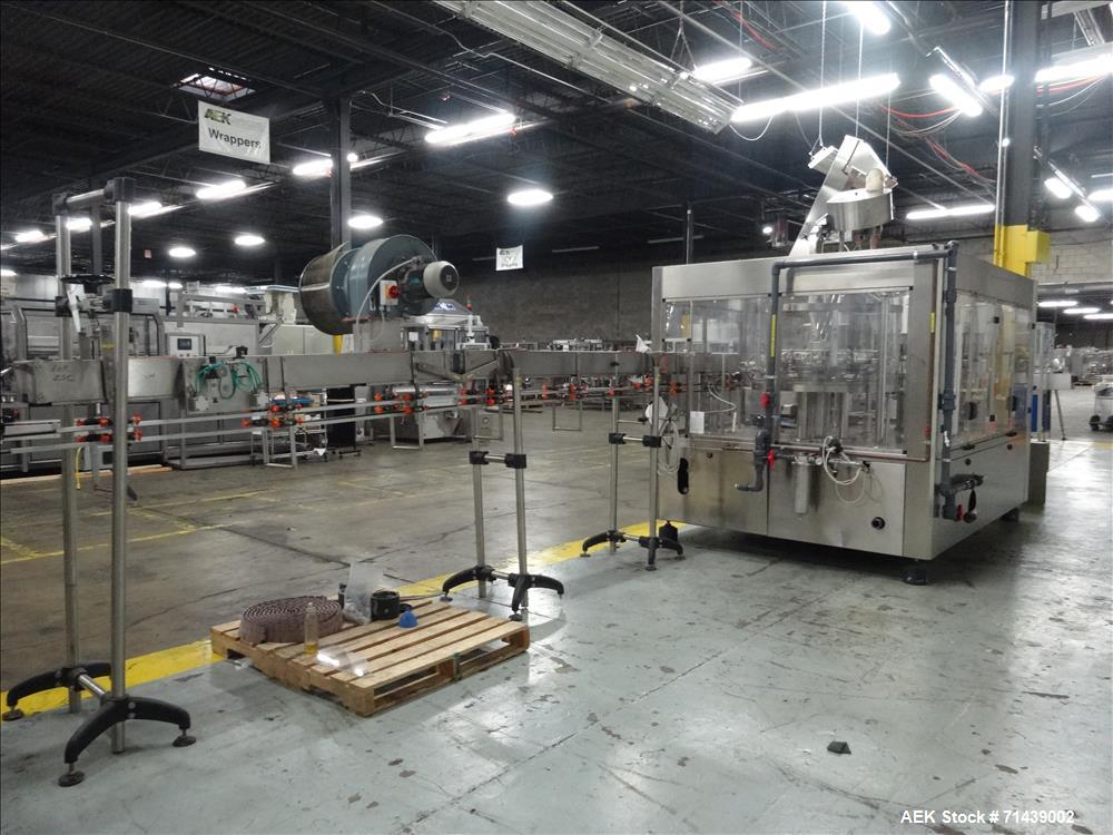 Used Sympac Model 16/16/4 Tribloc 16.9 oz Bottle Water Filling Line