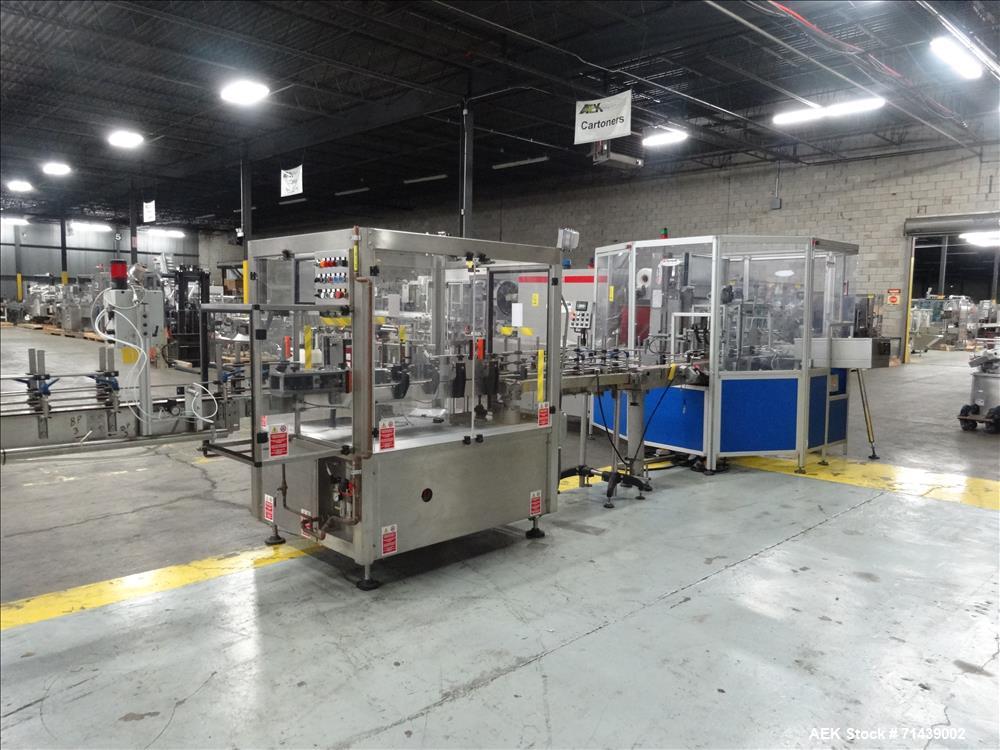 Used Sympac Model 16/16/4 Tribloc 16.9 oz Bottle Water Filling Line