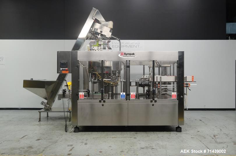Used Sympac Model 16/16/4 Tribloc 16.9 oz Bottle Water Filling Line