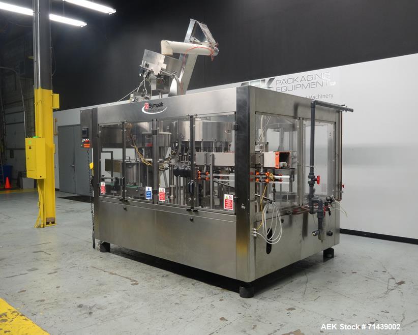 Used Sympac Model 16/16/4 Tribloc 16.9 oz Bottle Water Filling Line