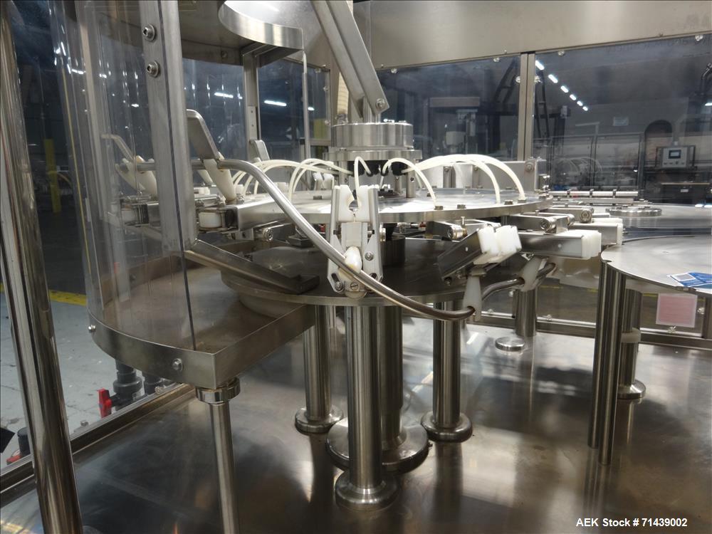 Used Sympac Model 16/16/4 Tribloc 16.9 oz Bottle Water Filling Line