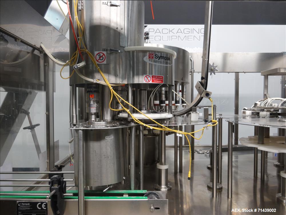 Used Sympac Model 16/16/4 Tribloc 16.9 oz Bottle Water Filling Line