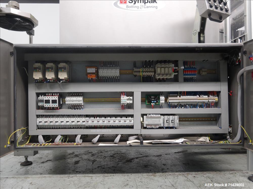 Used Sympac Model 16/16/4 Tribloc 16.9 oz Bottle Water Filling Line