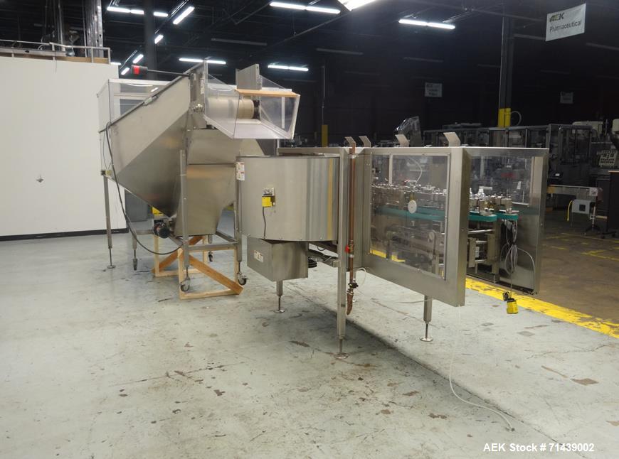 Used Sympac Model 16/16/4 Tribloc 16.9 oz Bottle Water Filling Line