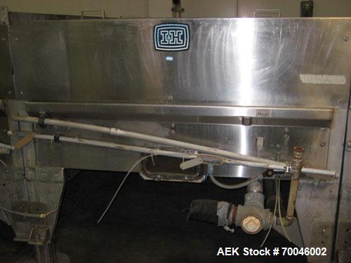 Used I&H Pasteurizer/Cooler, Approximately 14' x 60', Stainless Steel. Cooling tunnel with plastic Intralox-style belt. Discharge end drive. Modular construction consisting of (7) 8’ long sections. I...