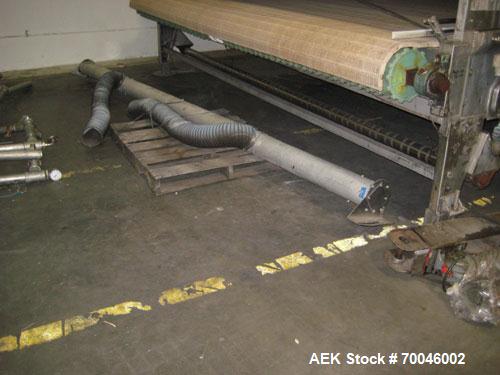 Used I&H Pasteurizer/Cooler, Approximately 14' x 60', Stainless Steel. Cooling tunnel with plastic Intralox-style belt. Discharge end drive. Modular construction consisting of (7) 8’ long sections. I...