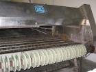 Used I&H Pasteurizer/Cooler, Approximately 14' x 60', Stainless Steel. Cooling tunnel with plastic Intralox-style belt. Discharge end drive. Modular construction consisting of (7) 8’ long sections. I...