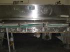 Used I&H Pasteurizer/Cooler, Approximately 14' x 60', Stainless Steel. Cooling tunnel with plastic Intralox-style belt. Discharge end drive. Modular construction consisting of (7) 8’ long sections. I...